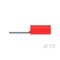 Te Connectivity Fork Terminal, #6 Stud Size, 16 AWG, 600 V, Vinyl, PVC Insulated, Red 52949-1 - alternate 2